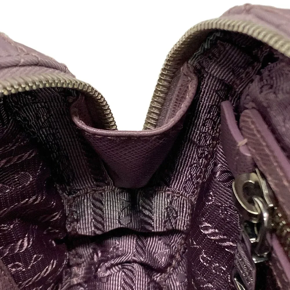 Prada Handbag Light Purple Nylon Leather